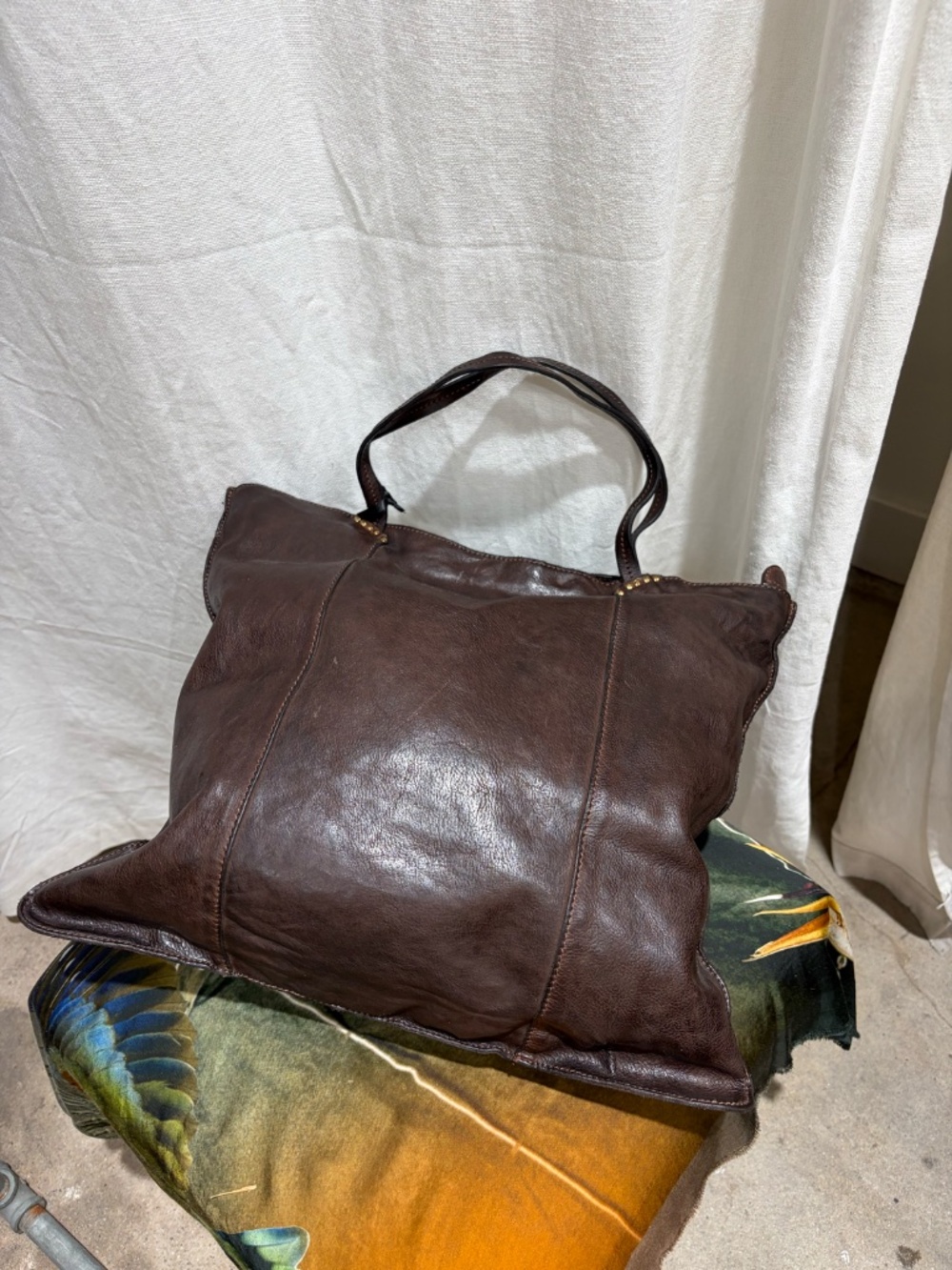 Campomaggi Eugenia Leather Tote Bag in Moro
